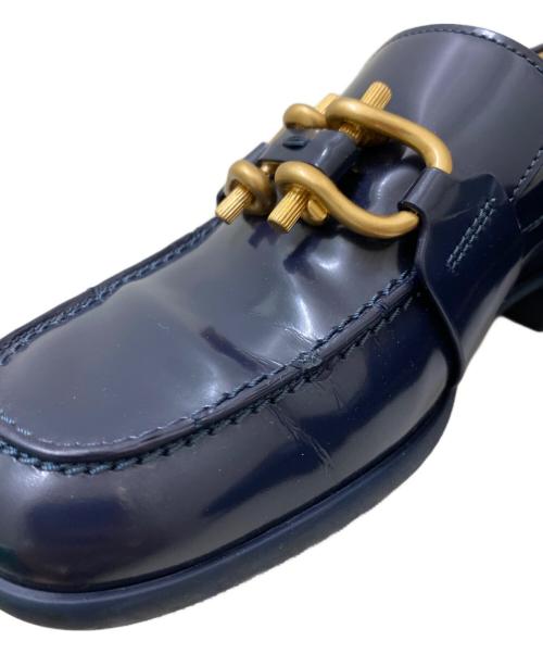 BOTTEGA VENETA（ボッテガベネタ）BOTTEGA VENETA (ボッテガベネタ) レザーローファー ネイビー サイズ:36の古着・服飾アイテム