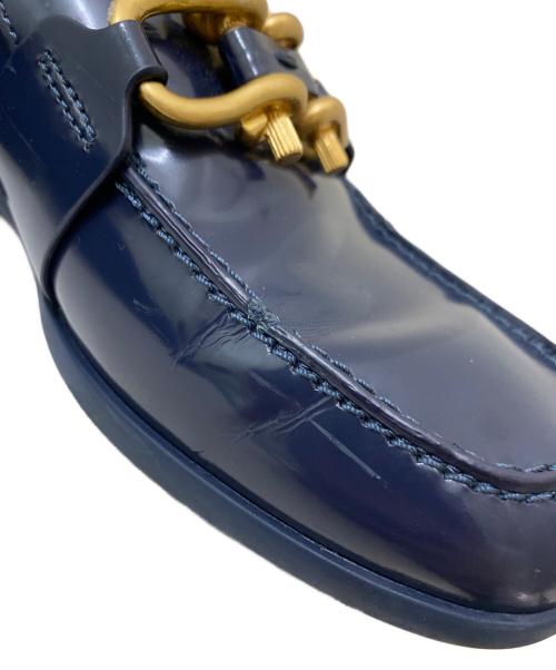 BOTTEGA VENETA（ボッテガベネタ）BOTTEGA VENETA (ボッテガベネタ) レザーローファー ネイビー サイズ:36の古着・服飾アイテム