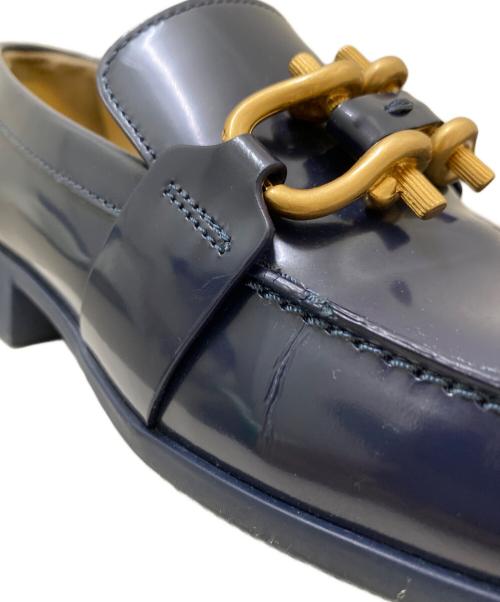 BOTTEGA VENETA（ボッテガベネタ）BOTTEGA VENETA (ボッテガベネタ) レザーローファー ネイビー サイズ:36の古着・服飾アイテム