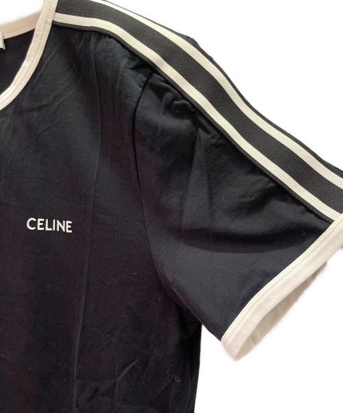 CELINE（セリーヌ）CELINE (セリーヌ) レギュラーTシャツ/Regular T-Shirt ブラック×ホワイト サイズ:Lの古着・服飾アイテム