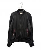 Saint Laurent Parisサンローランパリ）の古着「Beaded Teddy Jacket」｜ブラック