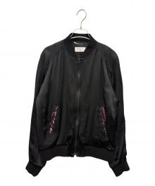 Saint Laurent Paris（サンローランパリ）の古着「Beaded Teddy Jacket」｜ブラック