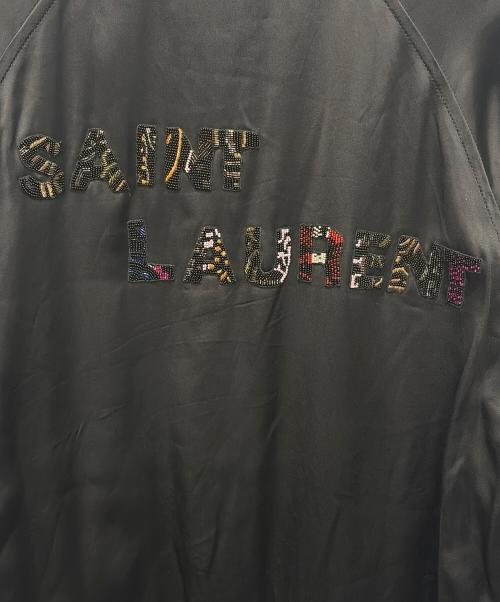 Saint Laurent Paris（サンローランパリ）Saint Laurent Paris (サンローランパリ) Beaded Teddy Jacket ブラック サイズ:46の古着・服飾アイテム