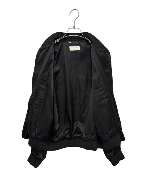Saint Laurent Paris（サンローランパリ）Saint Laurent Paris (サンローランパリ) Beaded Teddy Jacket ブラック サイズ:46の古着・服飾アイテム