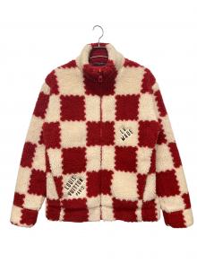 LOUIS VUITTON（ルイ ヴィトン）の古着「ALL OVER DAMIER FLEECE BLOUSON」｜レッド×ホワイト