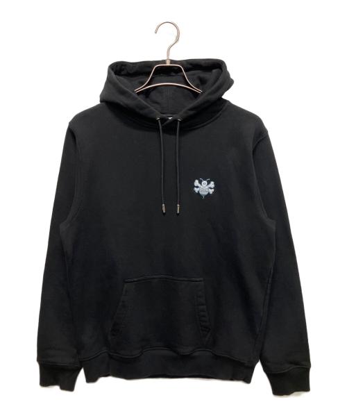 Dior（ディオール）Dior (ディオール) stussy (ステューシー) BEE 裏起毛 スウェットプルオーバーパーカー ブラック サイズ:Sの古着・服飾アイテム