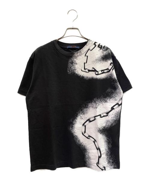 LOUIS VUITTON（ルイ ヴィトン）LOUIS VUITTON (ルイ ヴィトン) Spray Chain Print Tee/HIY17W ブラック サイズ:Sの古着・服飾アイテム