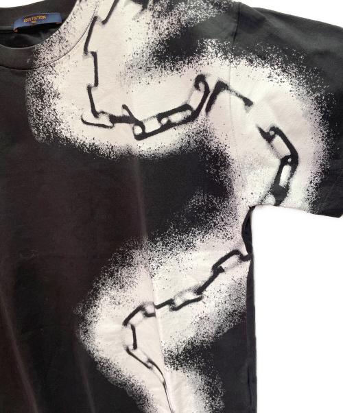 LOUIS VUITTON（ルイ ヴィトン）LOUIS VUITTON (ルイ ヴィトン) Spray Chain Print Tee/HIY17W ブラック サイズ:Sの古着・服飾アイテム
