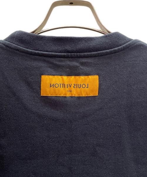 LOUIS VUITTON（ルイ ヴィトン）LOUIS VUITTON (ルイ ヴィトン) 20AW LV Flower Embroidered T-Shirt LVフラワー エンブロイダリー Tシャツ ネイビー サイズ:Mの古着・服飾アイテム