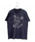 LOUIS VUITTON（ルイ ヴィトン）の古着「20AW LV Flower Embroidered T-Shirt LVフラワー エンブロイダリー Tシャツ」｜ネイビー
