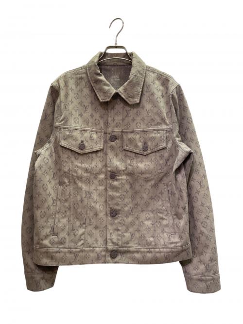 LOUIS VUITTON（ルイ ヴィトン）LOUIS VUITTON (ルイ ヴィトン) モノグラム デニムジャケット グレー サイズ:46の古着・服飾アイテム