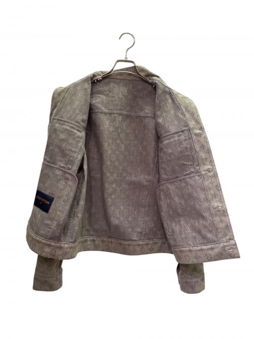 LOUIS VUITTON（ルイ ヴィトン）LOUIS VUITTON (ルイ ヴィトン) モノグラム デニムジャケット グレー サイズ:46の古着・服飾アイテム