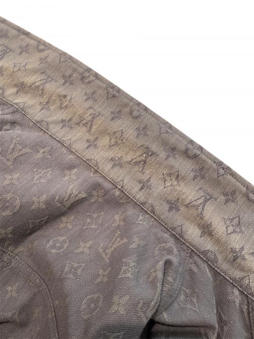 LOUIS VUITTON（ルイ ヴィトン）LOUIS VUITTON (ルイ ヴィトン) モノグラム デニムジャケット グレー サイズ:46の古着・服飾アイテム