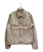 LOUIS VUITTONルイ ヴィトン）の古着「Monogram All-Over Denim Jacket モノグラム 総柄デニムジャケット/RM211Q QJQ HHA21W」｜グレー