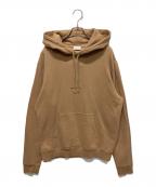 Saint Laurent Parisサンローランパリ）の古着「logo print hoodie」｜キャメル