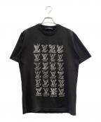 LOUIS VUITTONルイ ヴィトン）の古着「21SS Cartoon LV Logo Short-Sleeve T-Shirt カートゥーン LVロゴ 半袖Tシャツ/HKY20W」｜ブラック