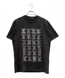 LOUIS VUITTON（ルイ ヴィトン）の古着「21SS Cartoon LV Logo Short-Sleeve T-Shirt カートゥーン LVロゴ 半袖Tシャツ/HKY20W」｜ブラック