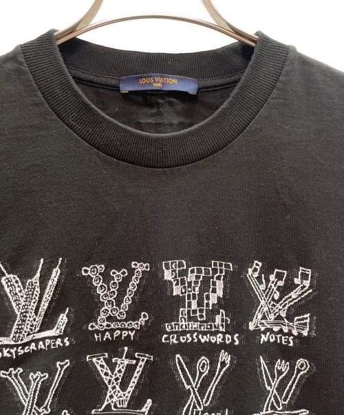 LOUIS VUITTON（ルイ ヴィトン）LOUIS VUITTON (ルイ ヴィトン) 21SS Cartoon LV Logo Short-Sleeve T-Shirt カートゥーン LVロゴ 半袖Tシャツ/HKY20W ブラック サイズ:Lの古着・服飾アイテム