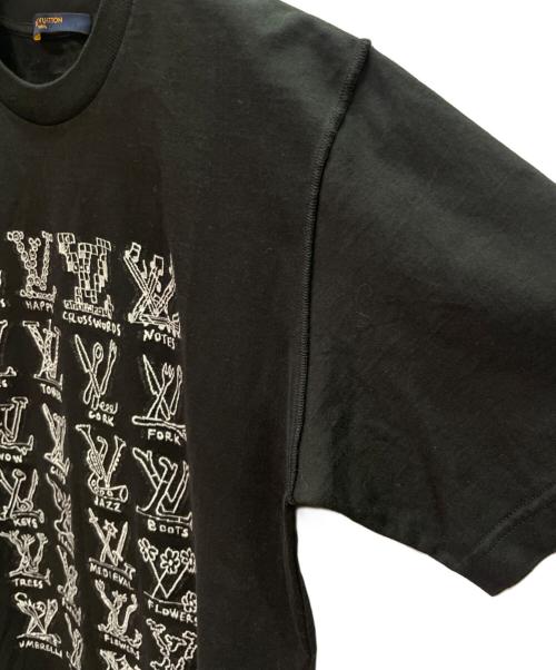LOUIS VUITTON（ルイ ヴィトン）LOUIS VUITTON (ルイ ヴィトン) 21SS Cartoon LV Logo Short-Sleeve T-Shirt カートゥーン LVロゴ 半袖Tシャツ/HKY20W ブラック サイズ:Lの古着・服飾アイテム