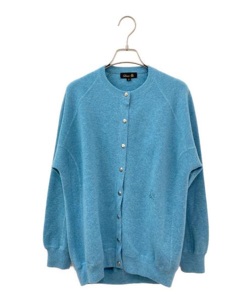 DRAWER（ドゥロワー）DRAWER (ドゥロワー) 16Gミラノ編みクルースナップカーディガン スカイブルー サイズ:2の古着・服飾アイテム