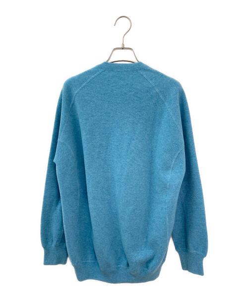 DRAWER（ドゥロワー）DRAWER (ドゥロワー) 16Gミラノ編みクルースナップカーディガン スカイブルー サイズ:2の古着・服飾アイテム