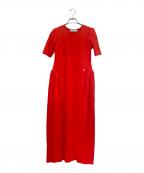 BORDERS at BALCONYボーダーズアットバルコニー）の古着「COCOON KNIT DRESS コクーン ニット ワンピース/BD2611-1K-20」｜レッド