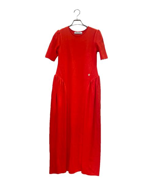 BORDERS at BALCONY（ボーダーズアットバルコニー）BORDERS at BALCONY (ボーダーズアットバルコニー) COCOON KNIT DRESS コクーン ニット ワンピース/BD2611-1K-20 レッド サイズ:38の古着・服飾アイテム