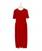 BORDERS at BALCONYボーダーズアットバルコニー）の古着「COCOON KNIT DRESS コクーン ニット ワンピース/BD2611-1K-20」｜レッド