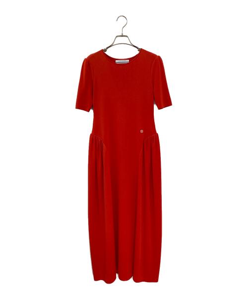 BORDERS at BALCONY（ボーダーズアットバルコニー）BORDERS at BALCONY (ボーダーズアットバルコニー) COCOON KNIT DRESS コクーン ニット ワンピース/BD2611-1K-20 レッド サイズ:38の古着・服飾アイテム