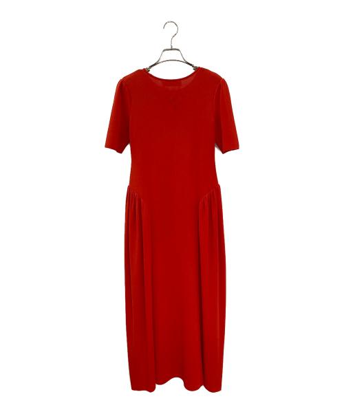 BORDERS at BALCONY（ボーダーズアットバルコニー）BORDERS at BALCONY (ボーダーズアットバルコニー) COCOON KNIT DRESS コクーン ニット ワンピース/BD2611-1K-20 レッド サイズ:38の古着・服飾アイテム