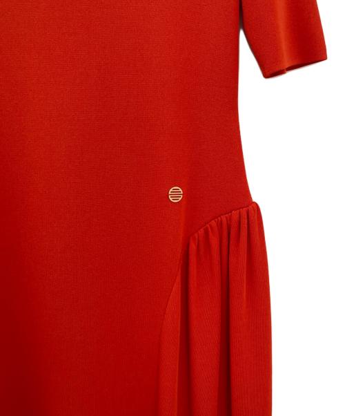 BORDERS at BALCONY（ボーダーズアットバルコニー）BORDERS at BALCONY (ボーダーズアットバルコニー) COCOON KNIT DRESS コクーン ニット ワンピース/BD2611-1K-20 レッド サイズ:38の古着・服飾アイテム