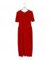BORDERS at BALCONY（ボーダーズアットバルコニー）の古着「COCOON KNIT DRESS コクーン ニット ワンピース/BD2611-1K-20」｜レッド