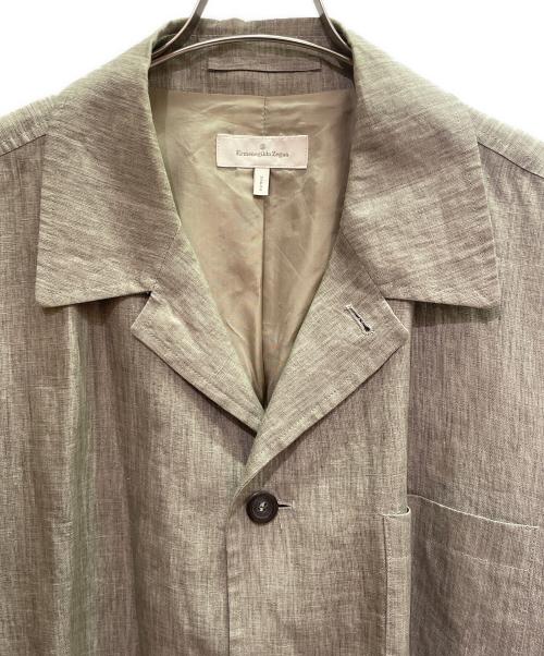 ERMENEGILDO ZEGNA（エルメネジルド・ゼニア）ERMENEGILDO ZEGNA (エルメネジルド・ゼニア) リネン混ジャケット サイズ:54の古着・服飾アイテム