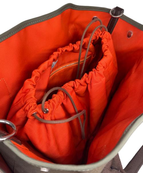 HERMES（エルメス）HERMES (エルメス) Sac de Pansage Groom Bag サック ド パンサージュ グルーム X刻印:2016年製 オリーブ×ブラウン オリーブ×ブラウンの古着・服飾アイテム