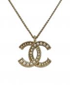 CHANELシャネル）の古着「CC Logo Reversible Necklace ココマーク リバーシブルネックレス/A86531」｜ゴールド