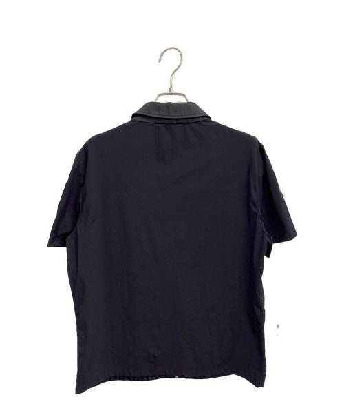 PRADA（プラダ）PRADA (プラダ) ナイロン半袖ジップアップシャツ ネイビー サイズ:Lの古着・服飾アイテム