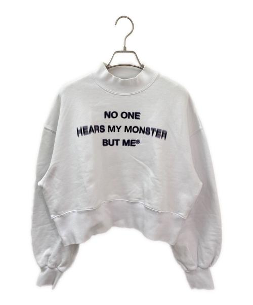MSGM（エムエスジーエム）MSGM (エムエスジーエム) モックネックショート丈スウェット ホワイト サイズ:Mの古着・服飾アイテム