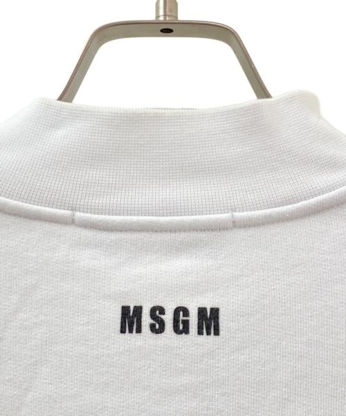 MSGM（エムエスジーエム）MSGM (エムエスジーエム) モックネックショート丈スウェット ホワイト サイズ:Mの古着・服飾アイテム