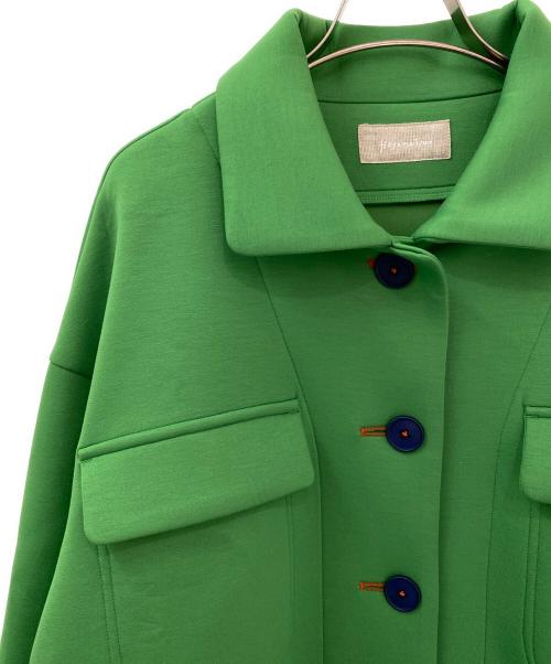 hayamatime（ハヤマタイム）hayamatime (ハヤマタイム) ボタンデザインコート グリーン サイズ:Freeの古着・服飾アイテム