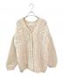 Hands of creation（ハンズオブクリエイション）の古着「Hand knit ケーブルVカーディガン」｜ホワイト