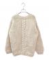 Hands of creation (ハンズオブクリエイション) Hand knit ケーブルVカーディガン ホワイト サイズ:F：10000円