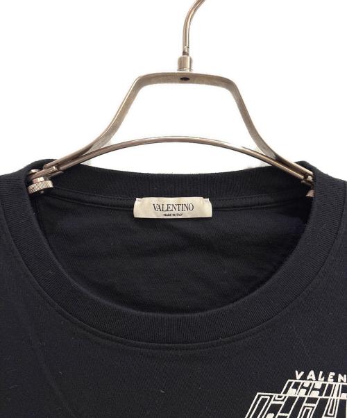VALENTINO（ヴァレンティノ）VALENTINO (ヴァレンティノ) ロゴプリントカットソー ブラック サイズ:Mの古着・服飾アイテム