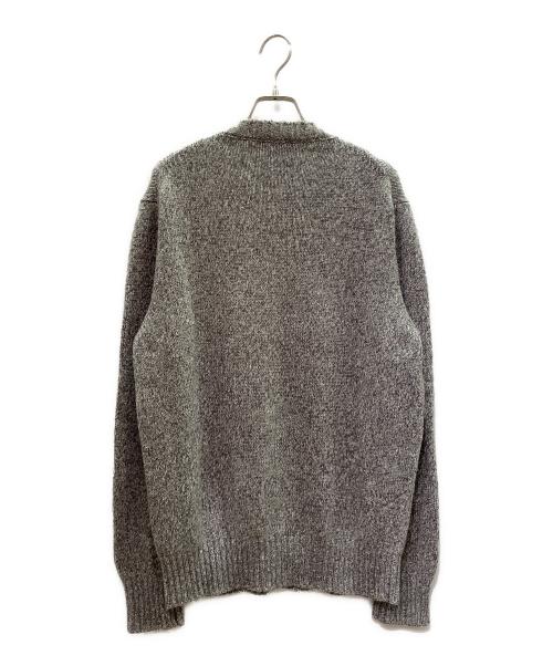 LOUIS VUITTON（ルイ ヴィトン）LOUIS VUITTON (ルイ ヴィトン) 18AW Logo Print Crewneck Knit Sweater ロゴプリント クルーネックニットセーター/RM182M GVL ライトグレー サイズ:Mの古着・服飾アイテム