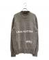 LOUIS VUITTON（ルイ ヴィトン）の古着「18AW Logo Print Crewneck Knit Sweater ロゴプリント クルーネックニットセーター/RM182M GVL」｜ライトグレー