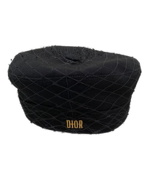 Christian Dior（クリスチャン ディオール）Christian Dior (クリスチャン ディオール) ベール付きキャスケット ブラックの古着・服飾アイテム