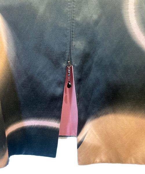 GIORGIO ARMANI（ジョルジオアルマーニ）GIORGIO ARMANI (ジョルジオアルマーニ) ノーカラージャケット ピンク×ブラック サイズ:44の古着・服飾アイテム