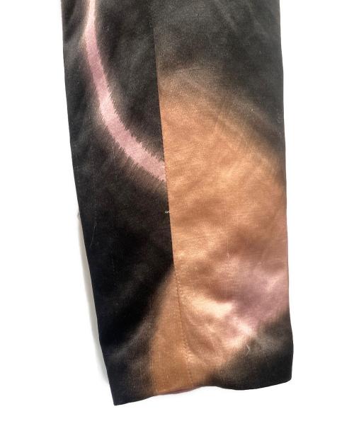 GIORGIO ARMANI（ジョルジオアルマーニ）GIORGIO ARMANI (ジョルジオアルマーニ) ノーカラージャケット ピンク×ブラック サイズ:44の古着・服飾アイテム