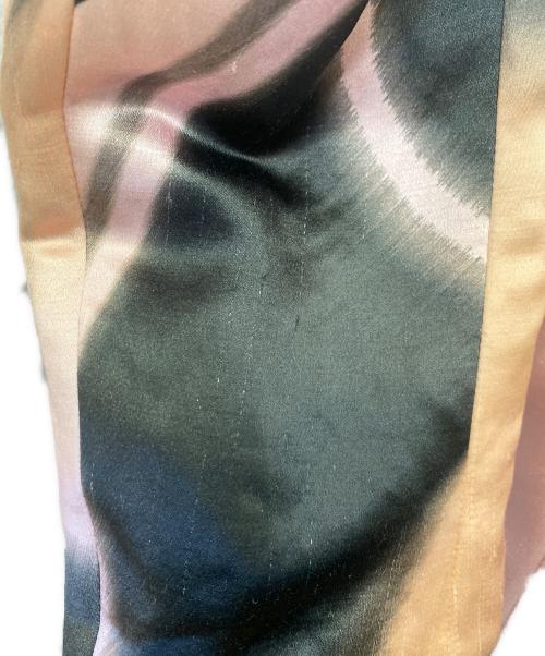 GIORGIO ARMANI（ジョルジオアルマーニ）GIORGIO ARMANI (ジョルジオアルマーニ) ノーカラージャケット ピンク×ブラック サイズ:44の古着・服飾アイテム