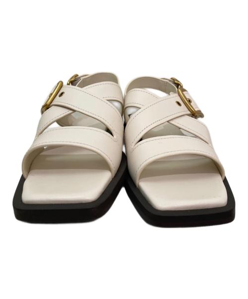 COACH（コーチ）COACH (コーチ) ARCHVL BKL LTH SNDL アイボリー サイズ:8の古着・服飾アイテム