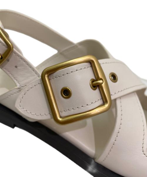 COACH（コーチ）COACH (コーチ) ARCHVL BKL LTH SNDL アイボリー サイズ:8の古着・服飾アイテム